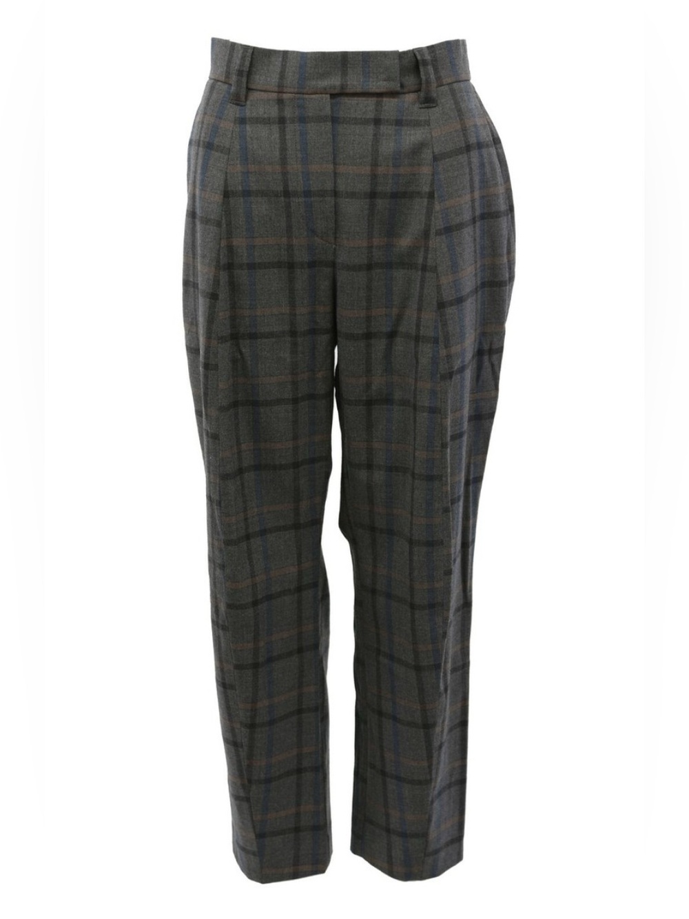 Brunello Cucinelli Women’s Plaid Wool Dress Pants Size 8